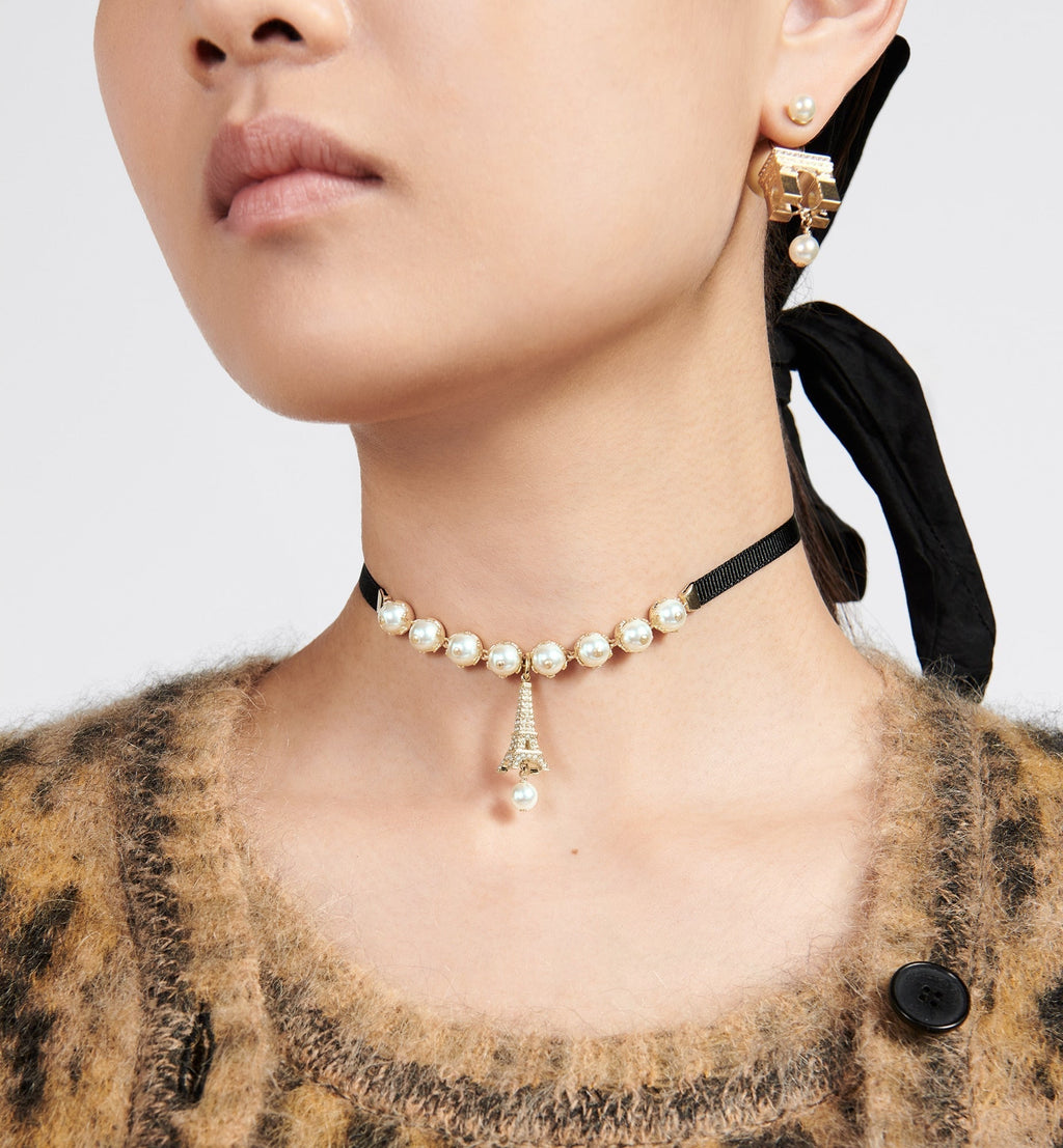 Dior Plan De Paris Choker 18K Gold Necklace
