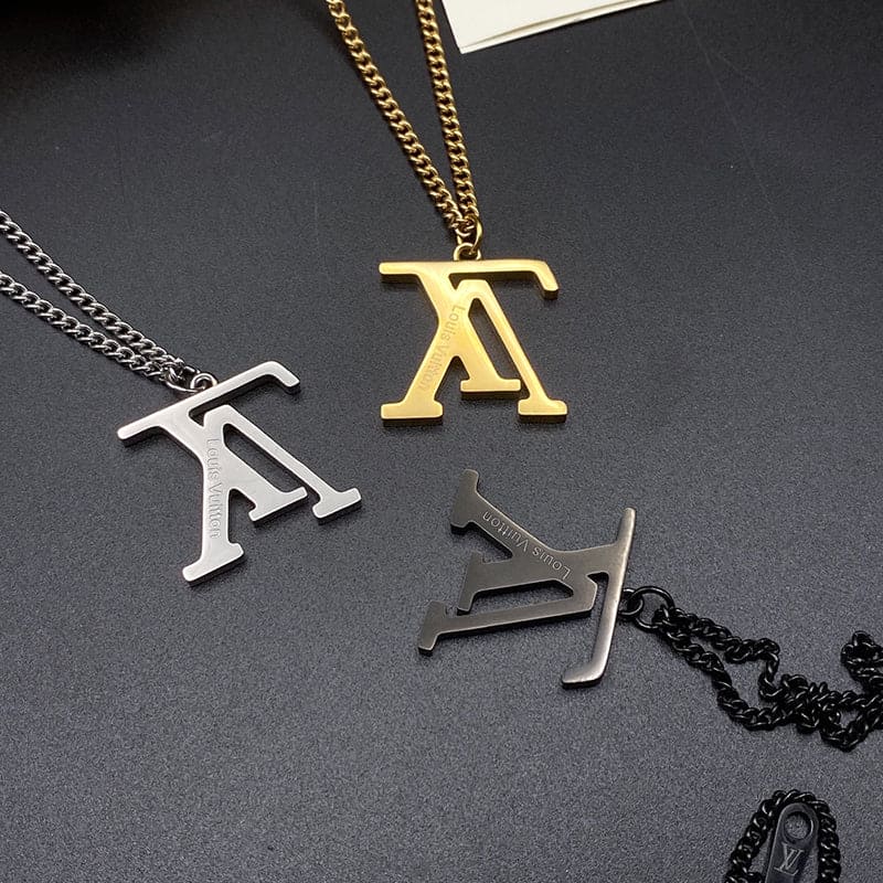 Louis Vuitton Upside Down 18K Gold Necklace