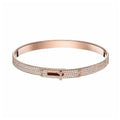 Hermes Kelly Diamonds 18K Rose Gold Bracelet