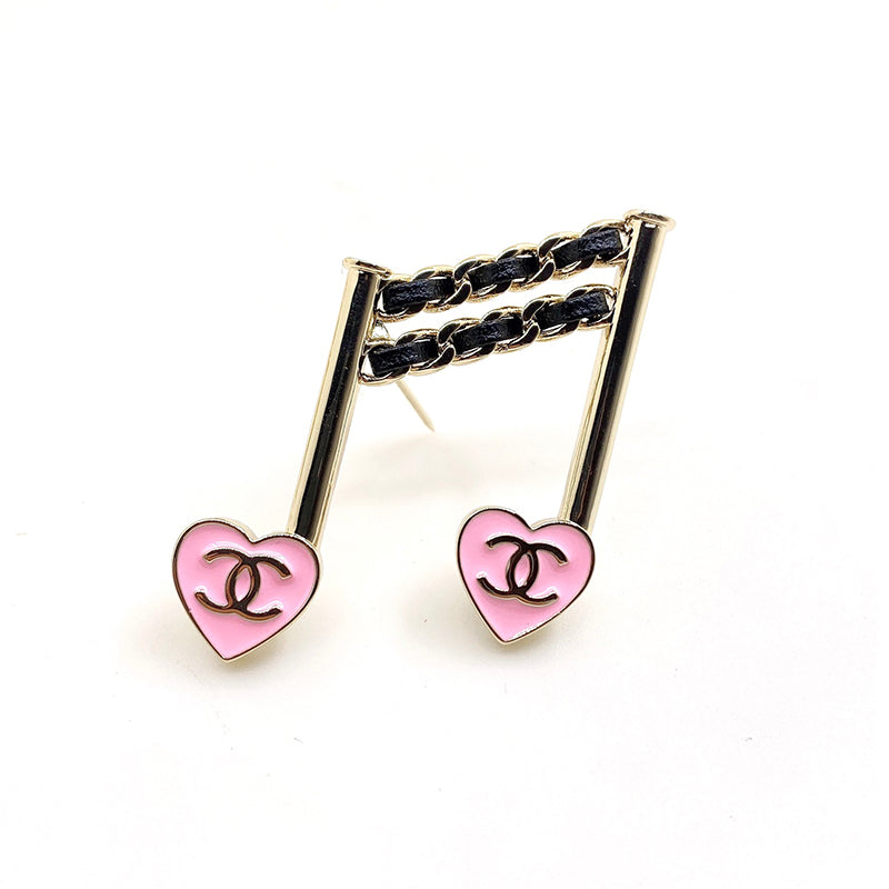 Chanel Music Symbol 18K Gold Brooch