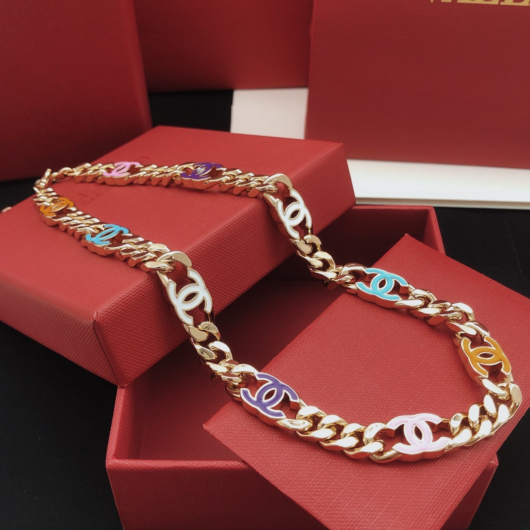 Chanel Color Chain 18K Gold Necklace