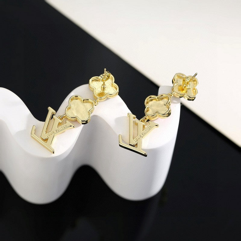 Louis Vuitton Iconic Pink Crystal 18K Gold Earrings