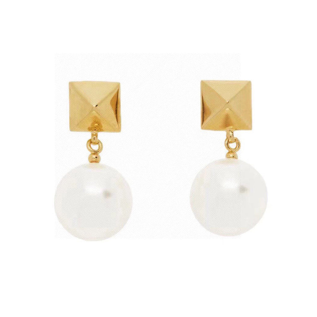 Valentino Pearl 18K Gold Earrings