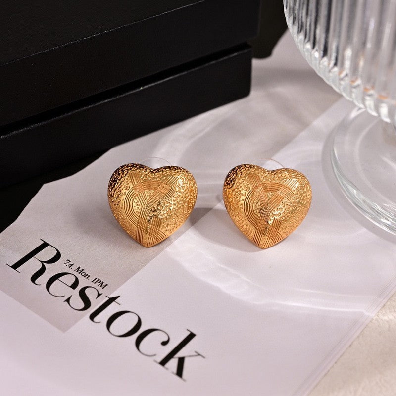 YSL Heart 18K Gold Earrings