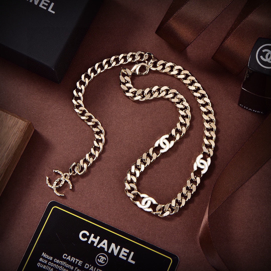 Chanel Crystals Choker 18K Gold Necklace