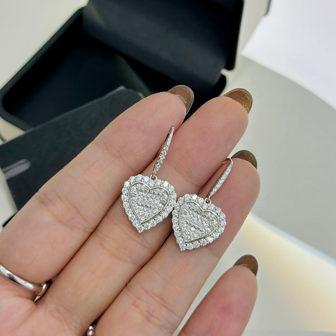Tiffany Heart Diamonds 18K Gold Earrings