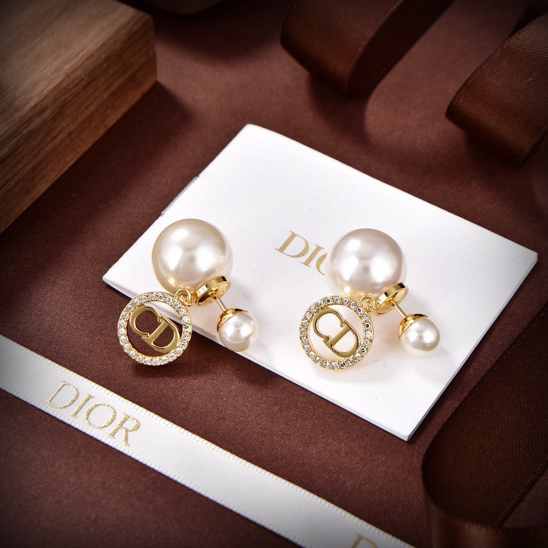 Dior Tribales Pearl 18K Gold Earrings