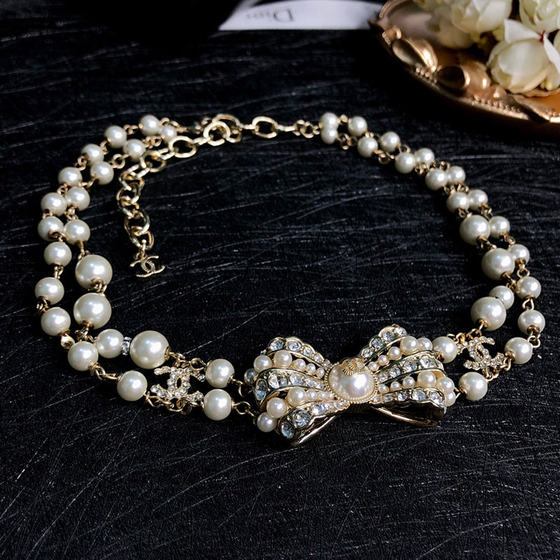 Chanel Bow Choker 18K Gold Necklace
