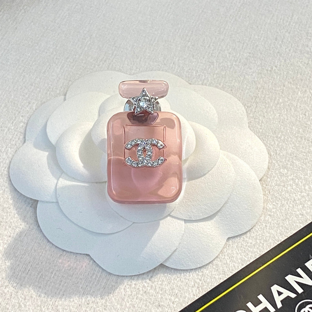 Chanel Perfume Color Bottle 18K Gold Brooch