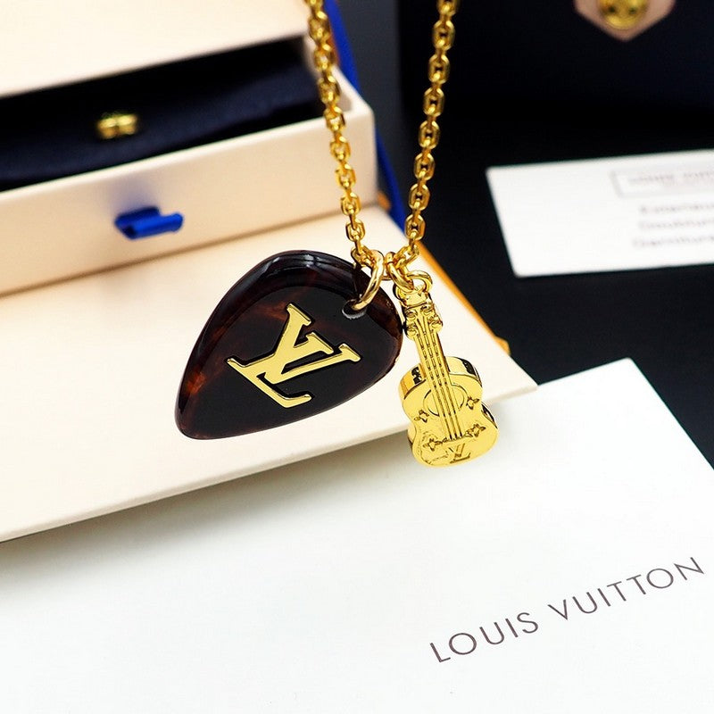 Louis Vuitton Picks Pendant 18K Gold Necklace